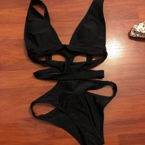 SOLD Very Strappy One Piece Swimsuit